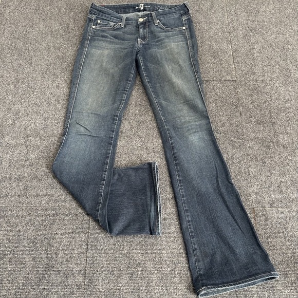 7 For All Mankind Denim - 7 For All Mankind Jeans Women 27 Fits 30x33 Blue A Pocket Bootcut Denim Made USA